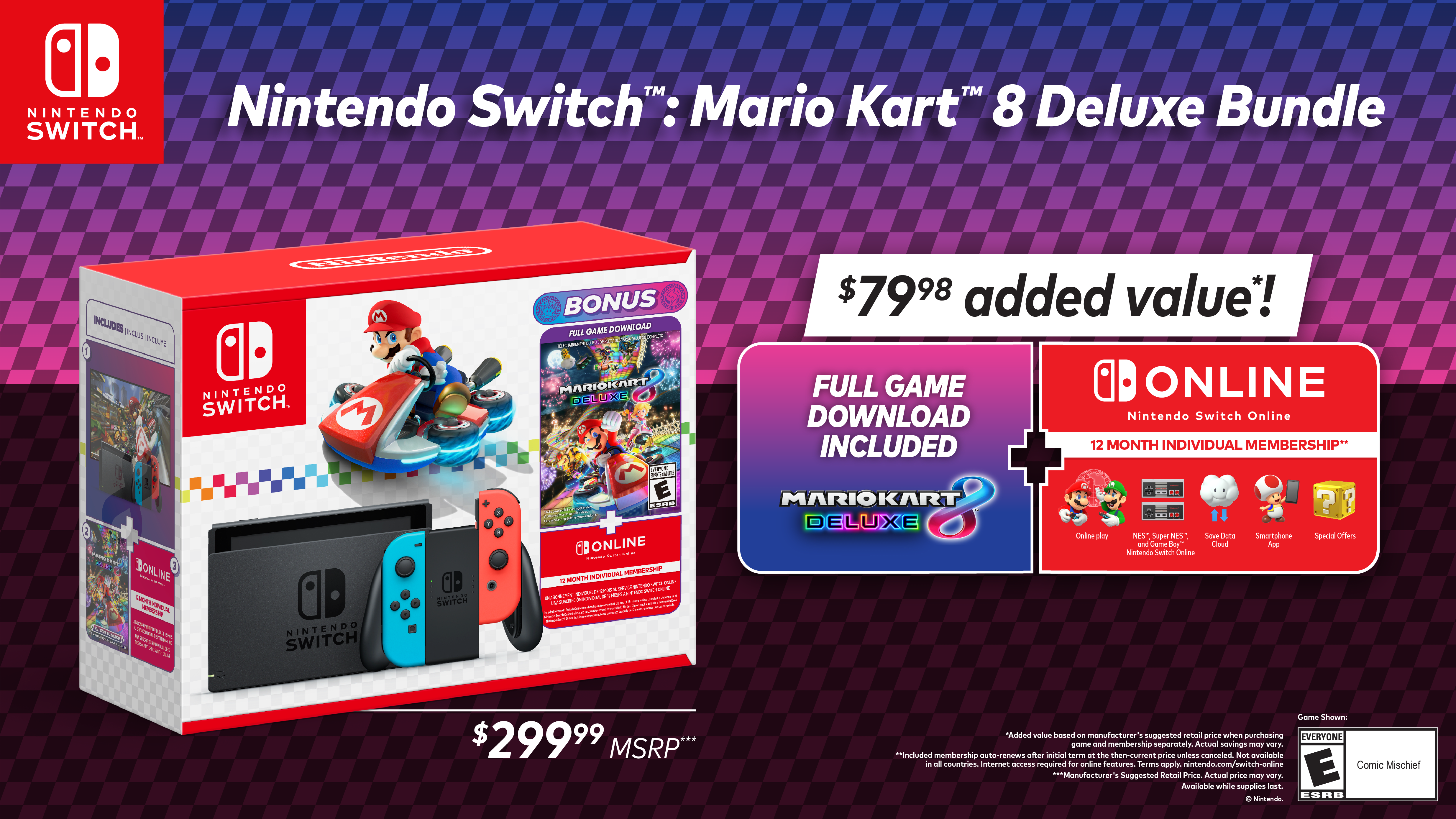 Nintendo Switch™: Mario Kart™ 8 Deluxe Bundle - Nintendo